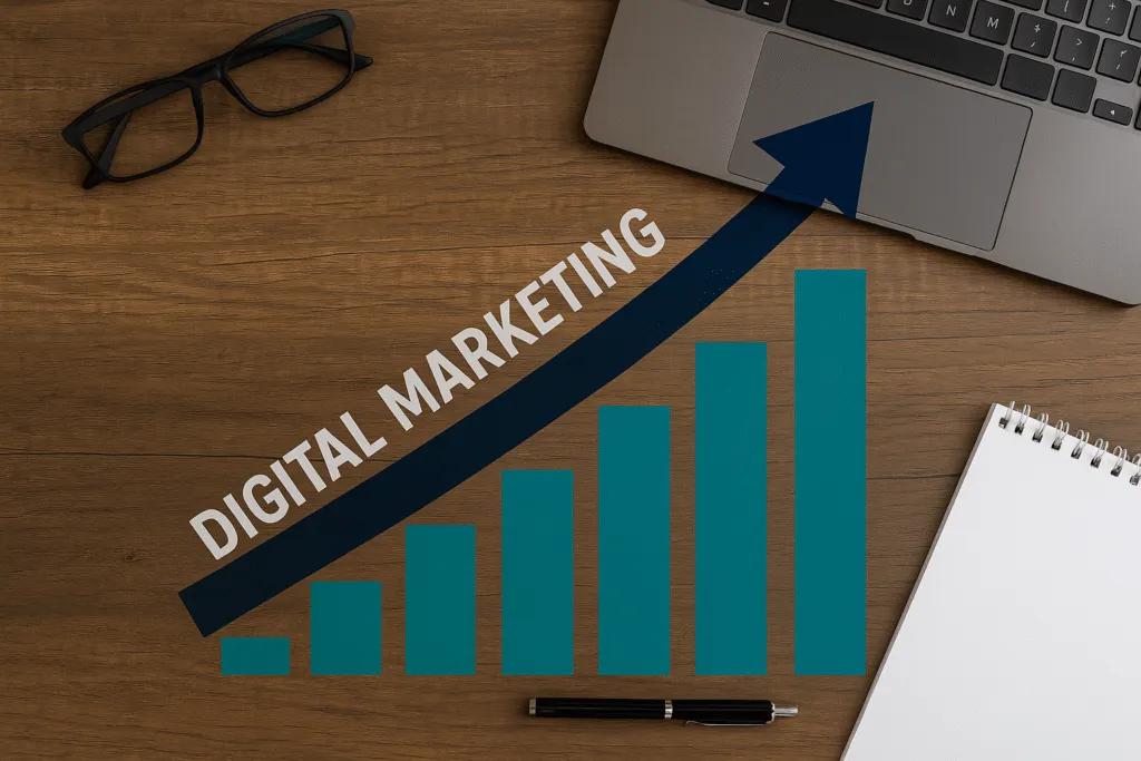 "Dijital pazarlamanın büyümesini “Dijital pazarlama nedir konusunda İstanbul Reklam Ajansı tarafından hazırlanan infografik”