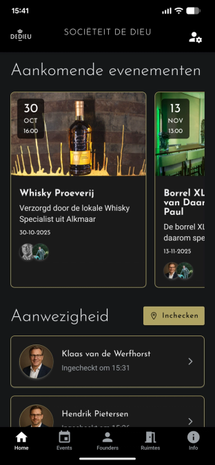 Home page of the new De Dieu app