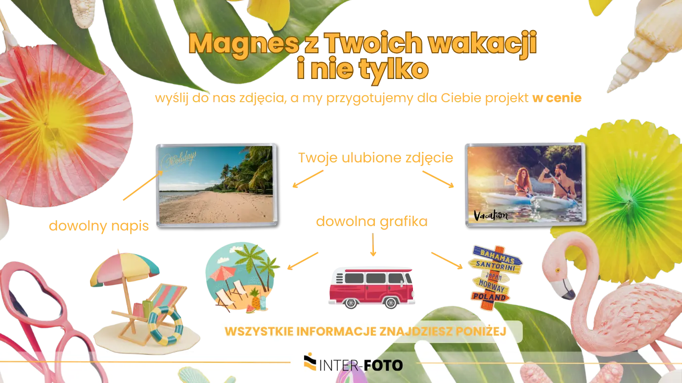 magnes z wakacji, magnes ze zdjęcia
