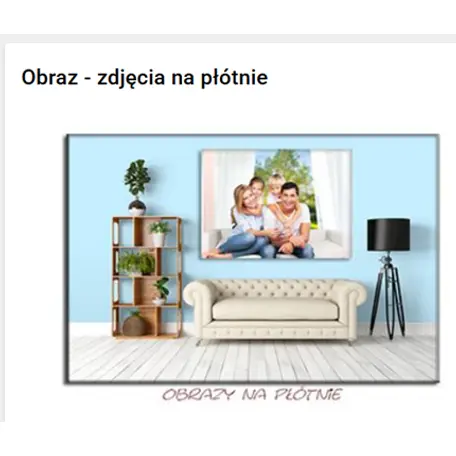 Usługa: Obraz - zdjęcia na płótnie