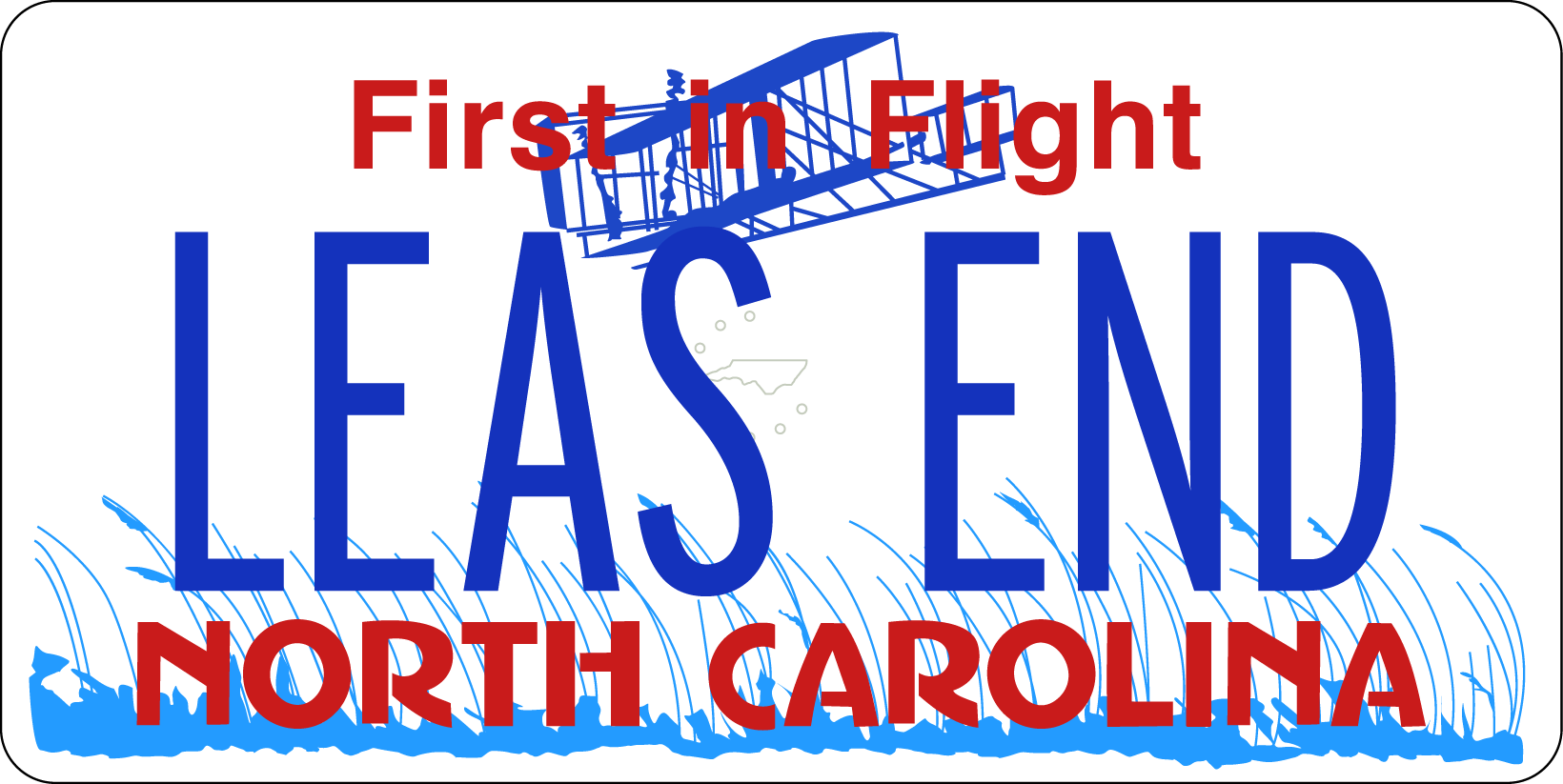North Carolina and Lease End license plate