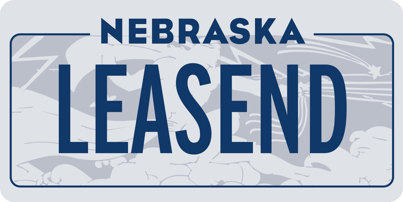 Nebraska and Lease End license plate