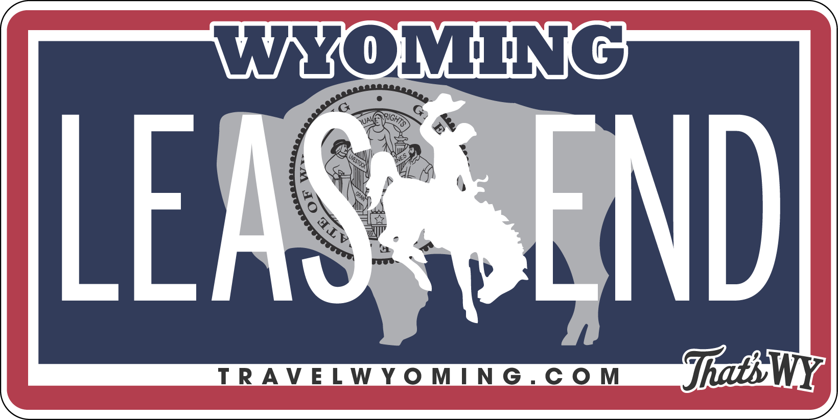 Wyoming and Lease End license plate
