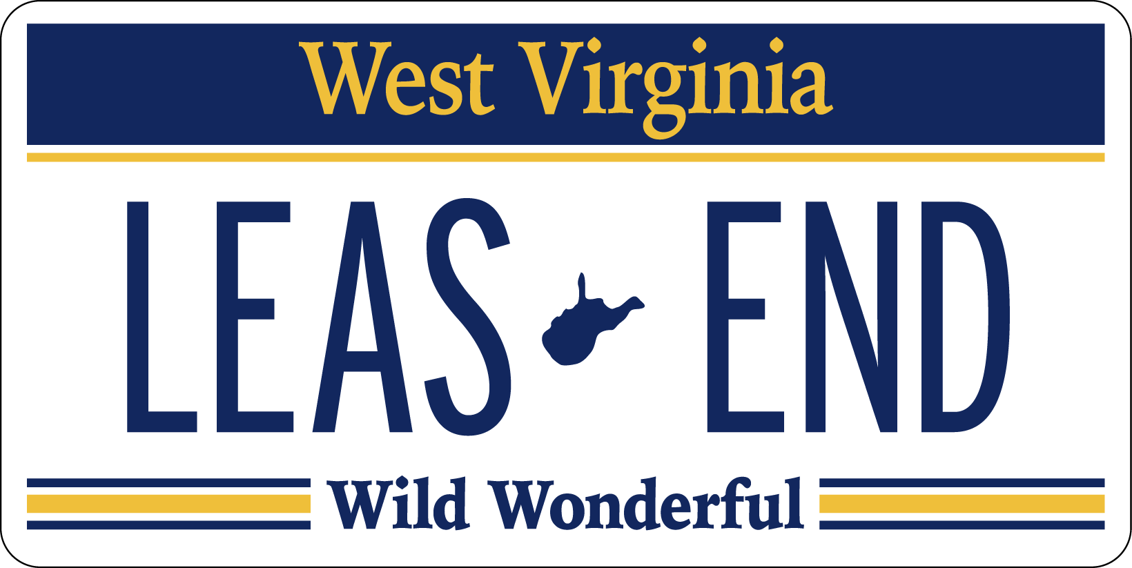 West Virginia and Lease End license plate