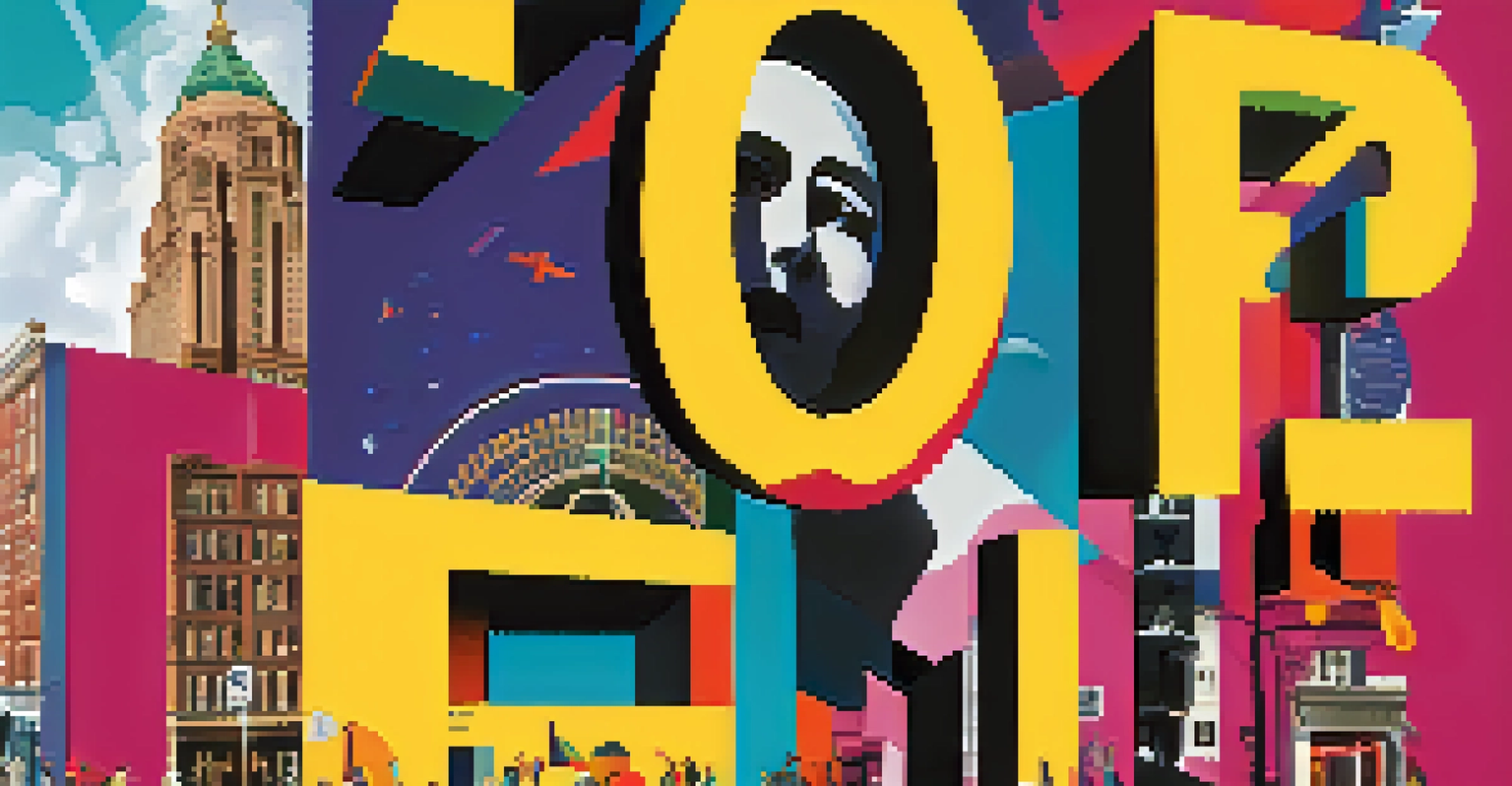 A vibrant promotional poster for the Philadelphia Fringe Festival, displaying abstract art and diverse performers with iconic Philadelphia landmarks in the background.