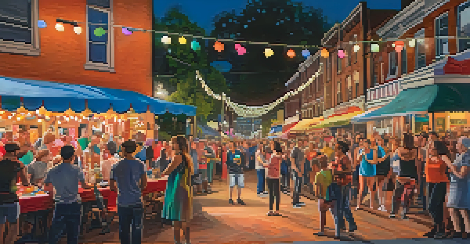 A vibrant scene from the Philadelphia Fringe Festival, featuring performers and an engaged audience in a festive atmosphere.