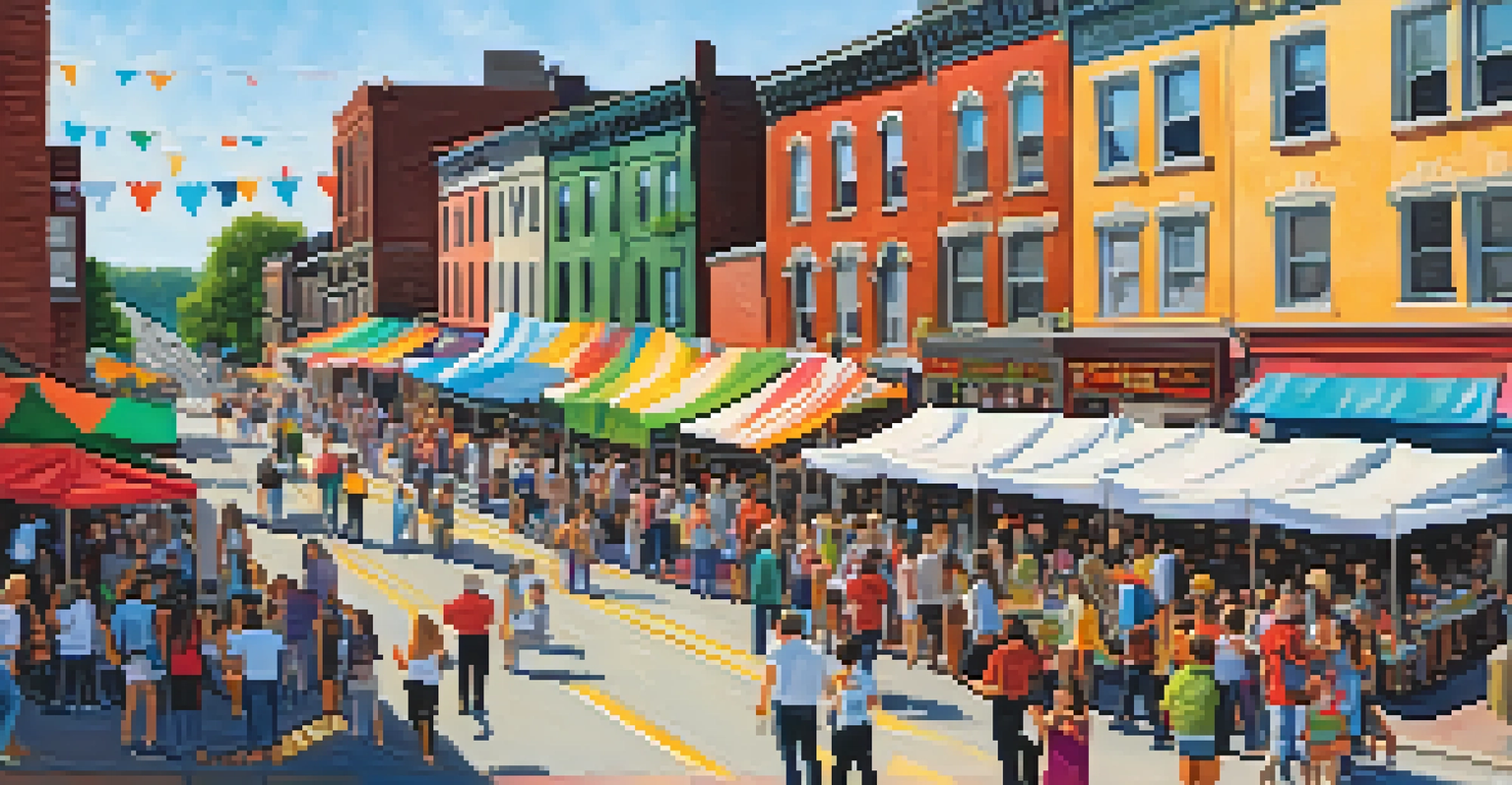 A vibrant outdoor cultural event in Manayunk with artists and musicians, filled with people and colorful decorations.