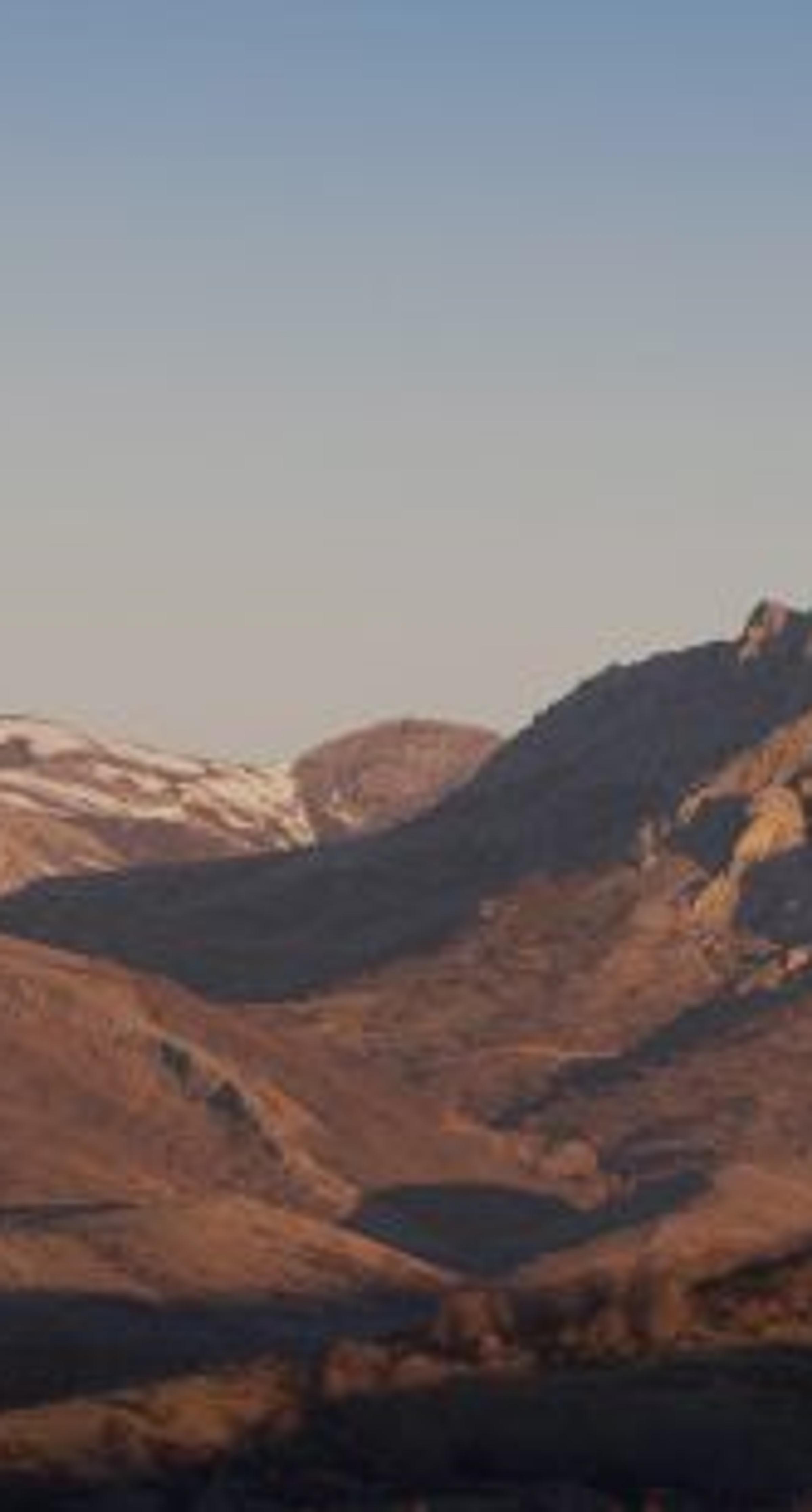 Degraded mountain range in the US