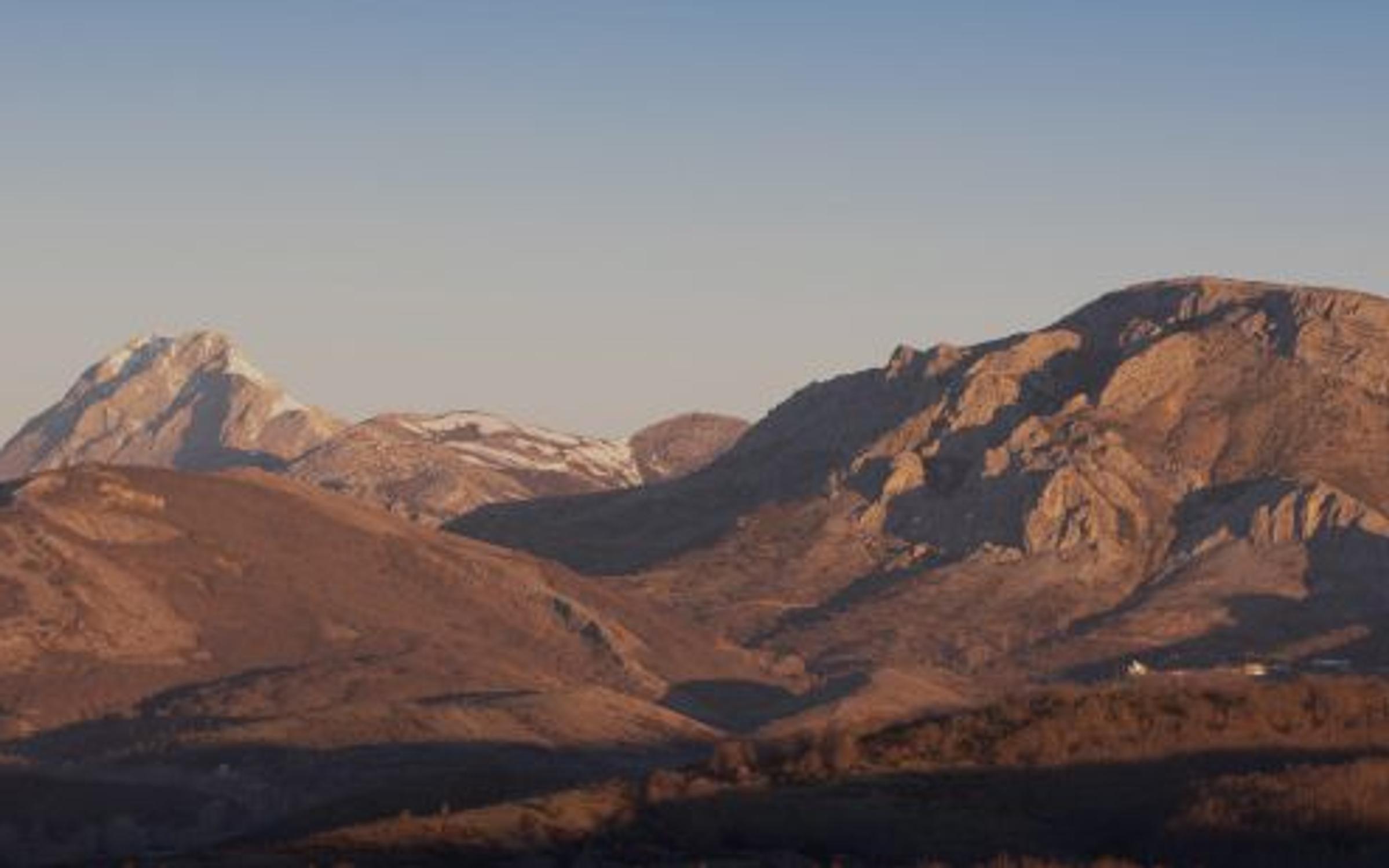 Degraded mountain range in the US