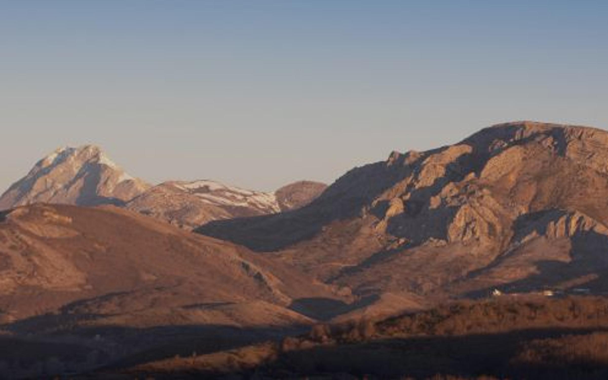 Degraded mountain range in the US