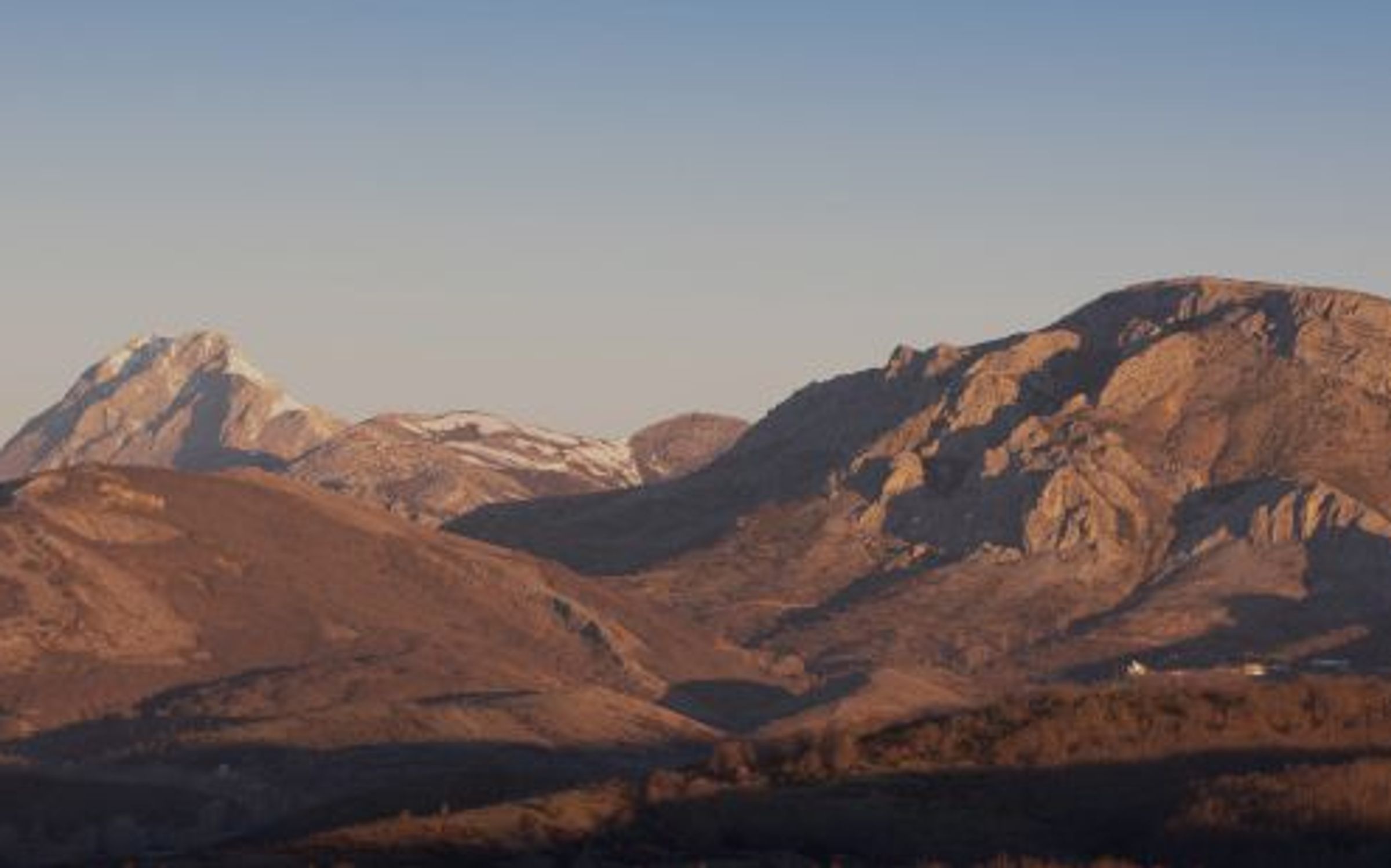 Degraded mountain range in the US
