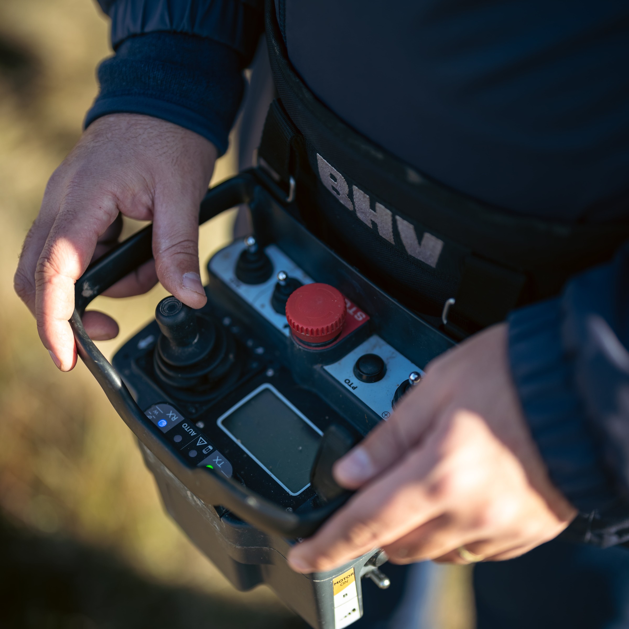 close up operating console for tree seeding robot