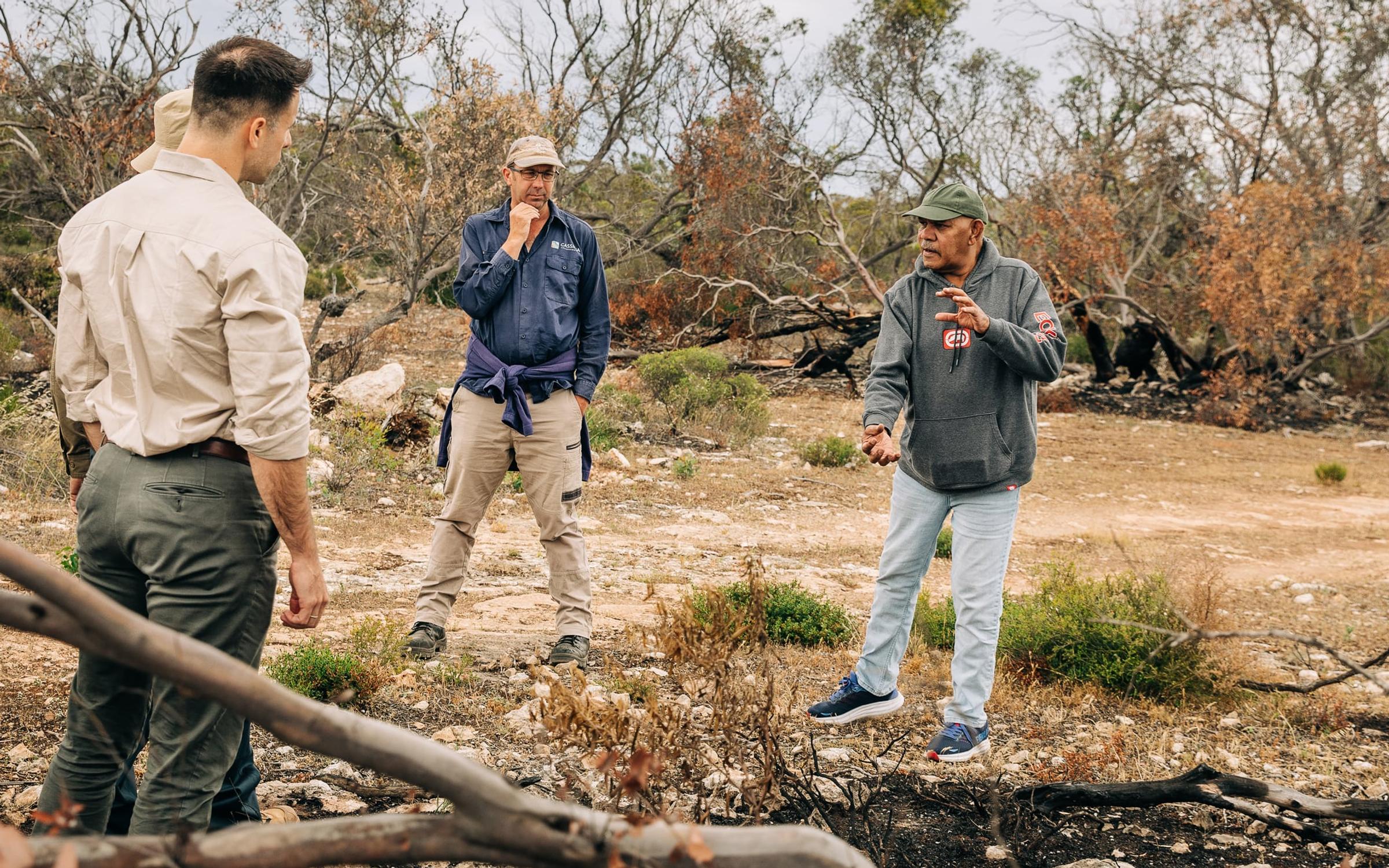 Indigenous engagement on site.