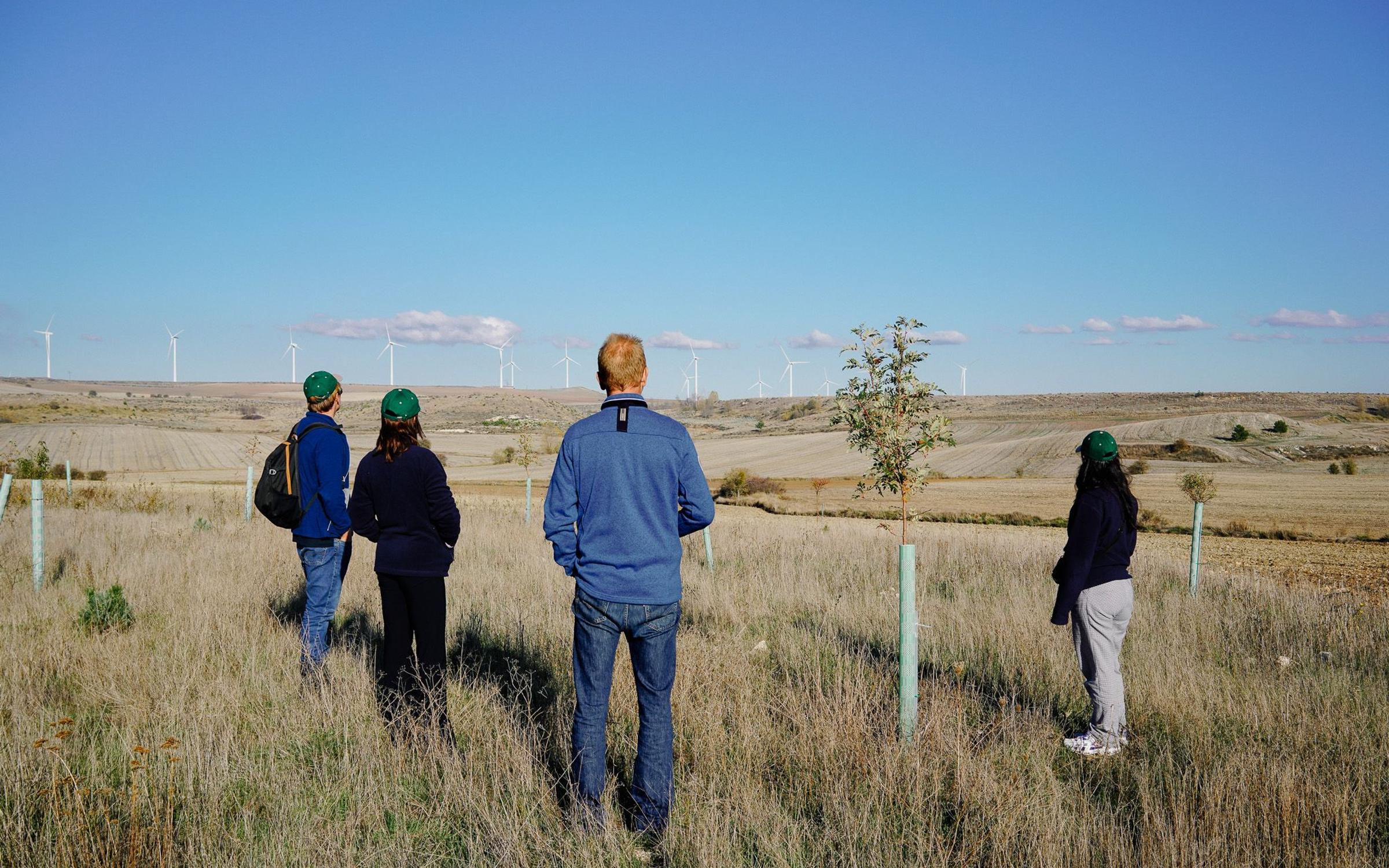 4 people staring into the horizon