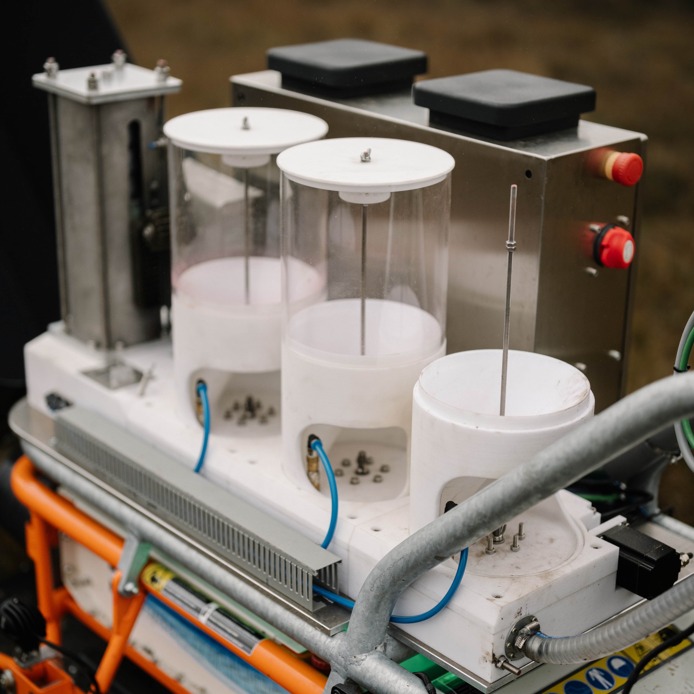 Close up of tree seeding robot