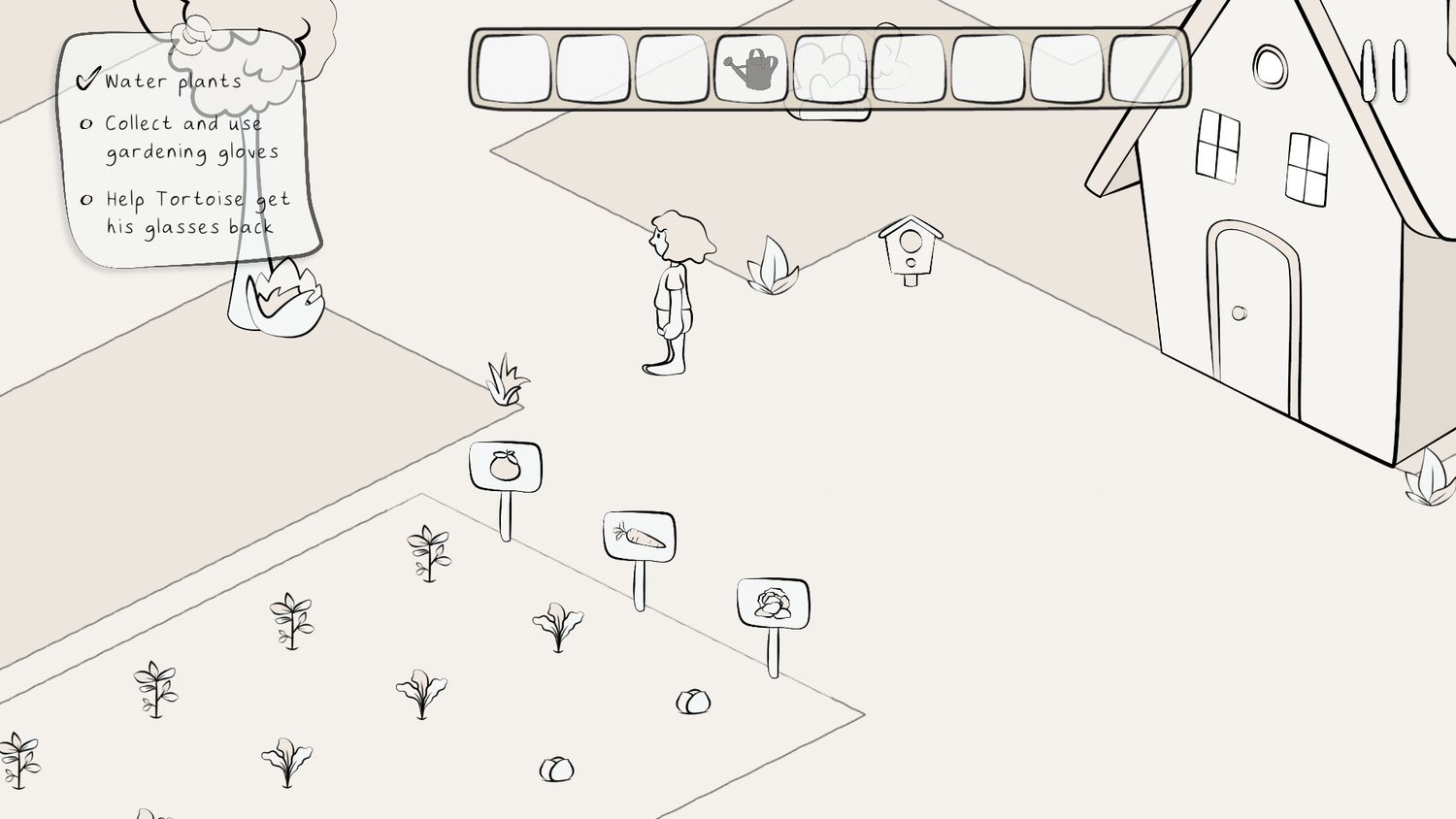 A hand-drawn 2D adventure game made during a final exam project by a game student at the academy of digital arts