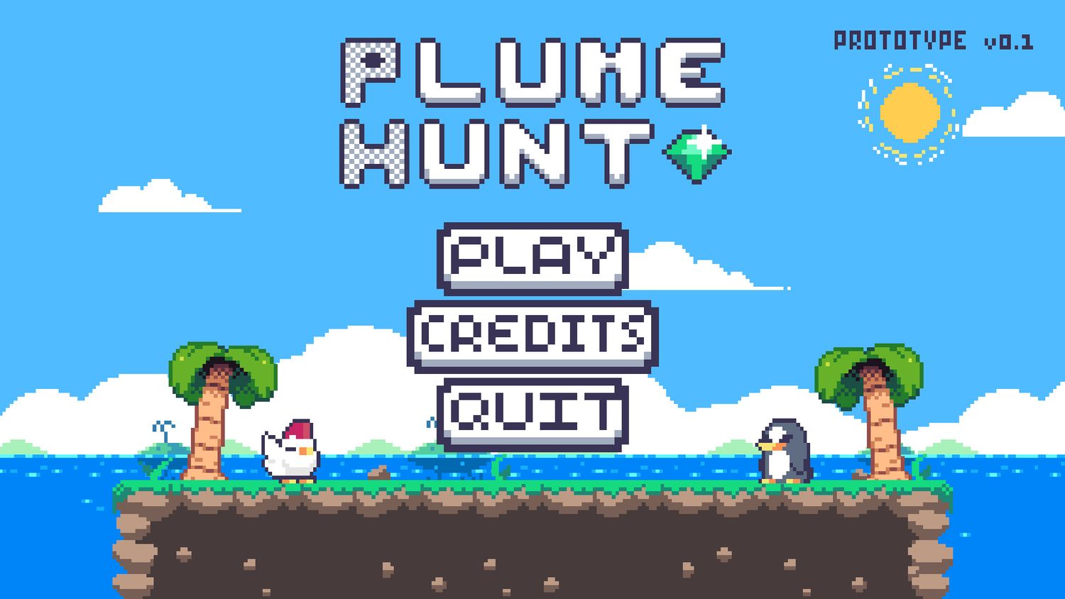 Acreenshot of a 2D final project in the game development coourse at the academy of digital arts