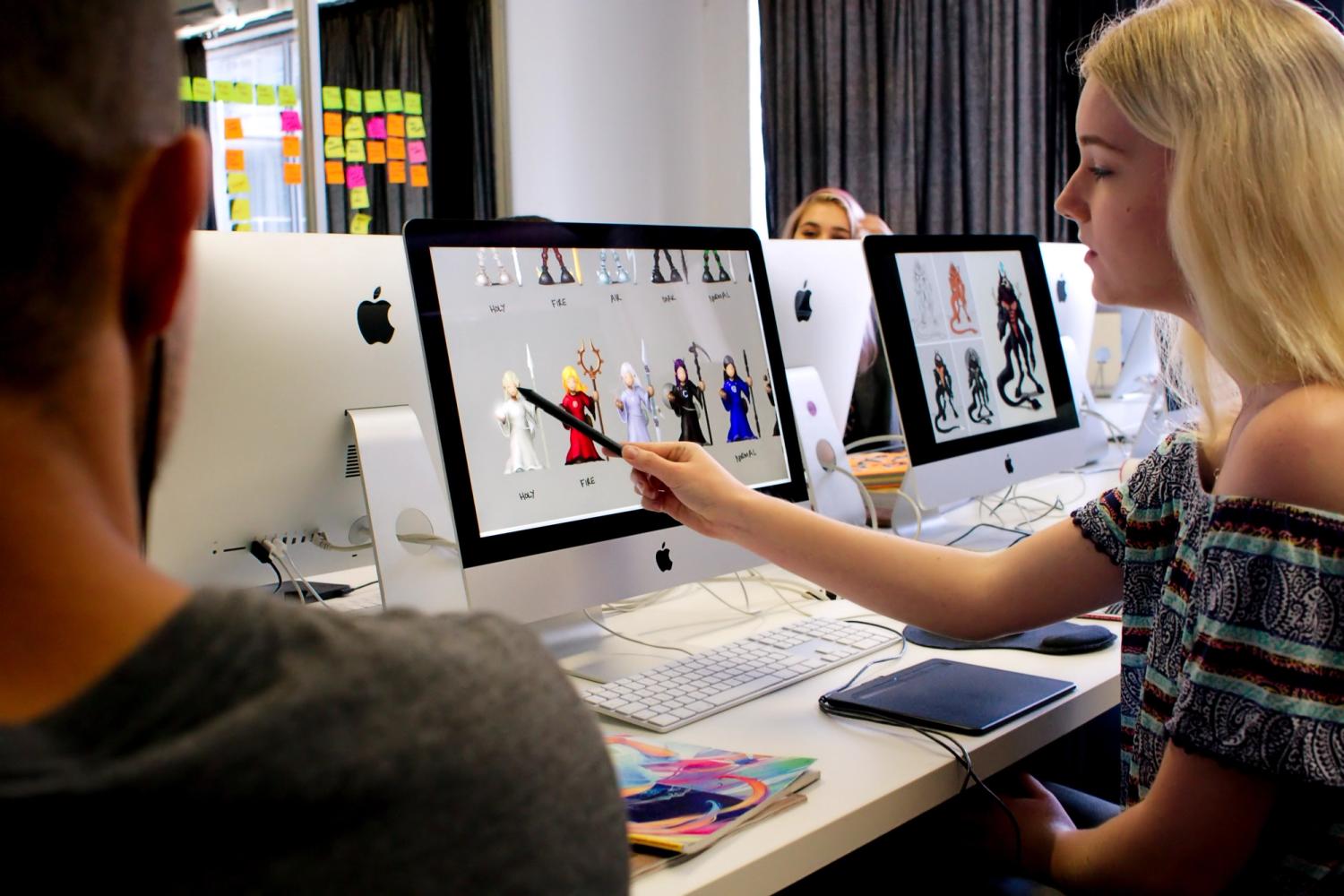 Graphic Design students at the Academy of Digital Arts working on an assignment during their studies in Cape Town, South Africa