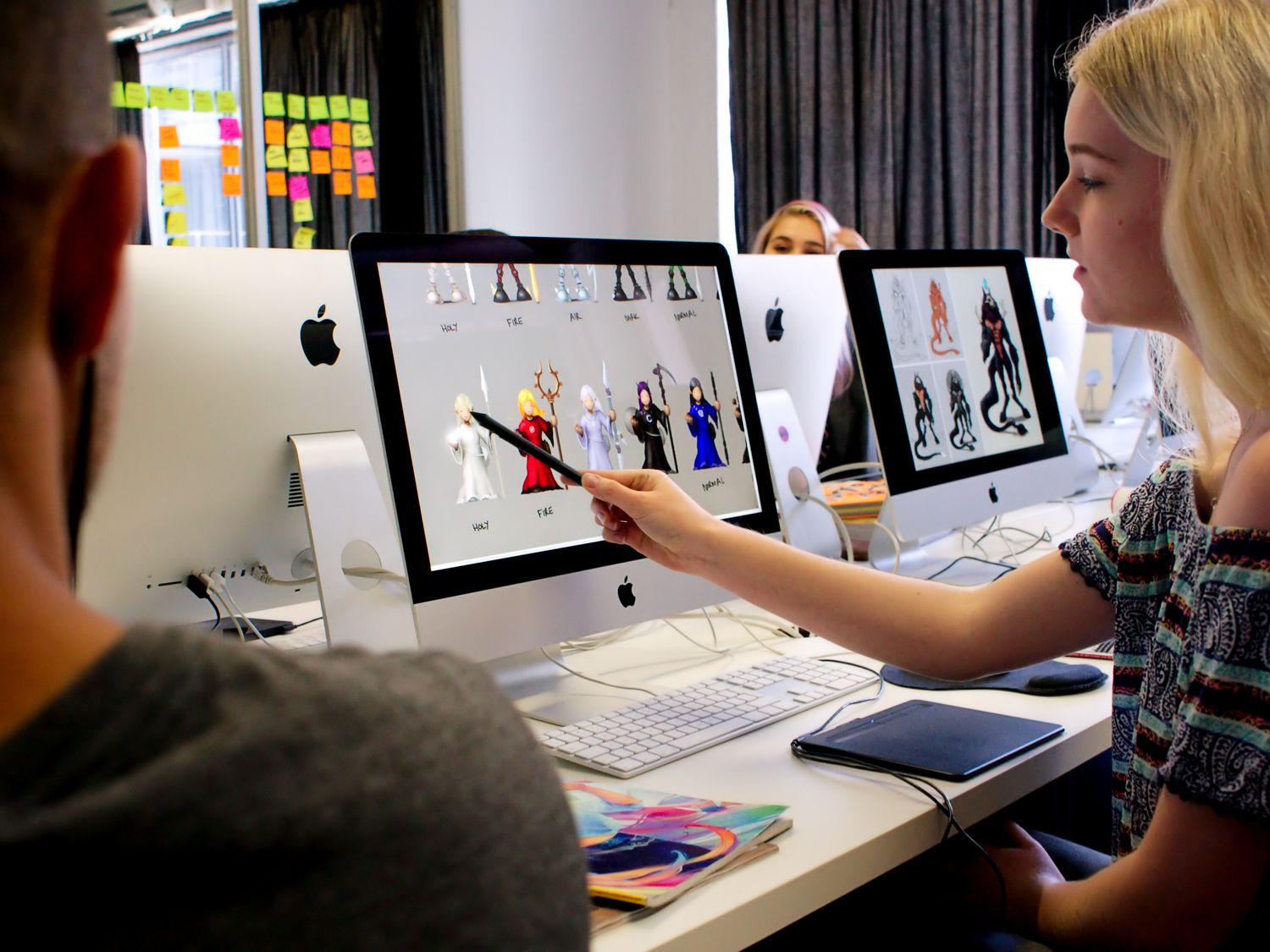 Graphic Design students at the Academy of Digital Arts working on an assignment during their studies in Cape Town, South Africa