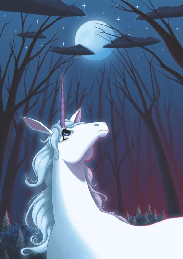 Illustration - 'The Last Unicorn - DVD Cover Art'