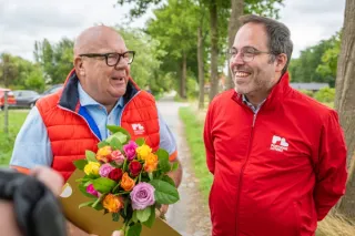 Gaston Starreveld (l.) en Jonne Arnoldussen in Winterswijk