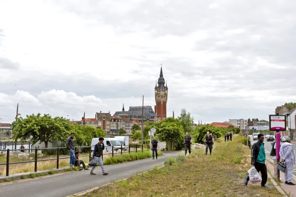 Foto ontruiming in Calais