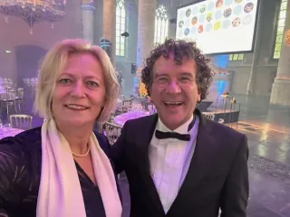 Directeur Algemene Zaken Adriana Esmeijer en President Peter-Paul Verbeek