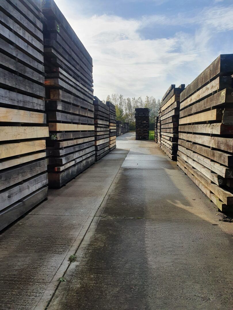 air dried oak beams