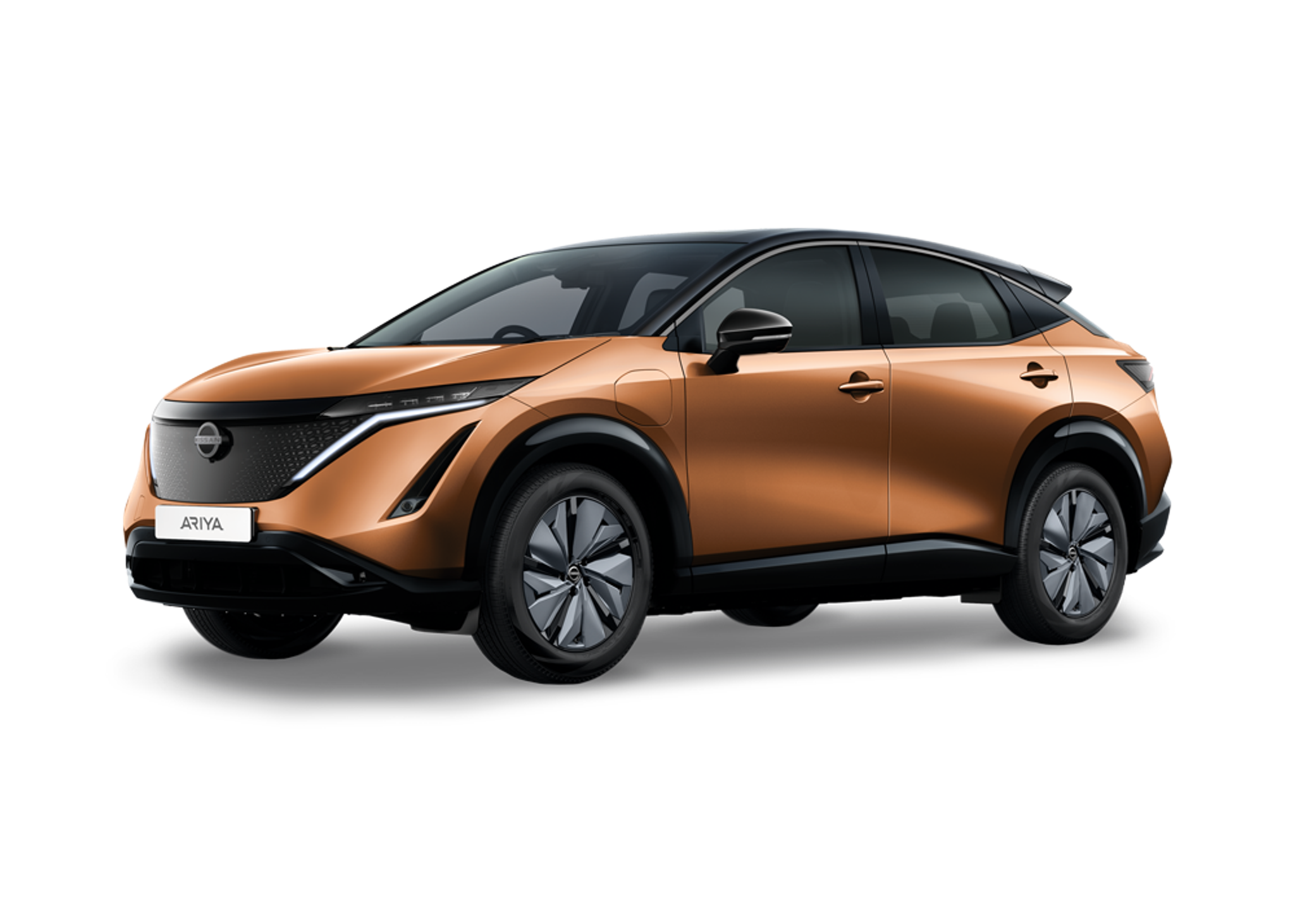 Front left view of Nissan Ariya