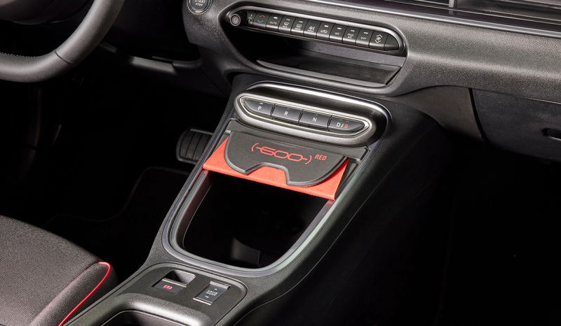 An interior shot of the Fiat 600e 