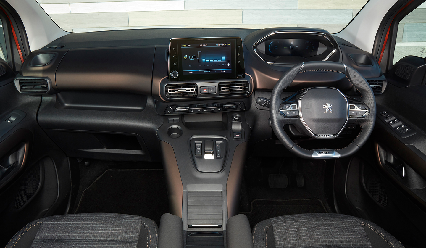 Interior of Peugeot e-Rifter 
