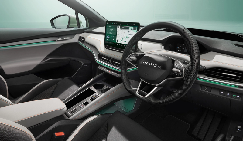 Interior shot of the Skoda Elroq showing the dashboard