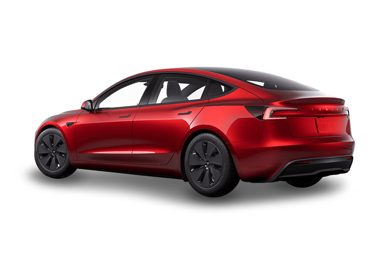 Tesla Model 3 in a Rear Left facing angle