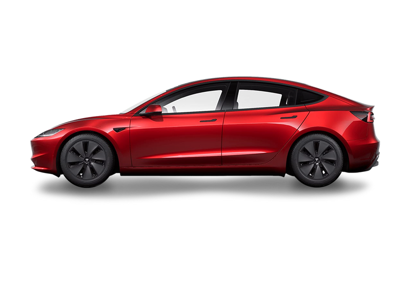 Tesla Model 3 in a Side Left facing angle