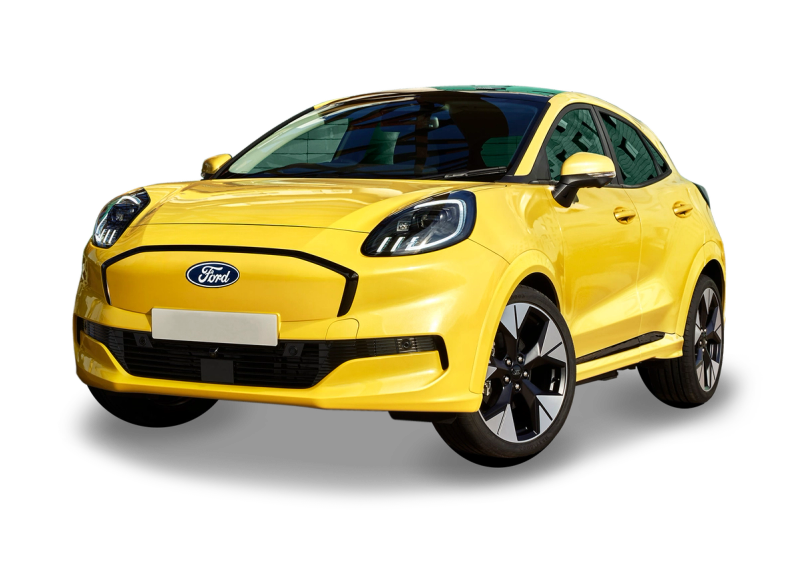 Ford Puma-e in a front left angle