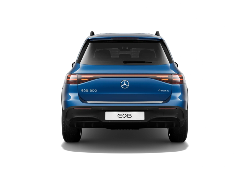 Mercedes EQB in Blue, back angle