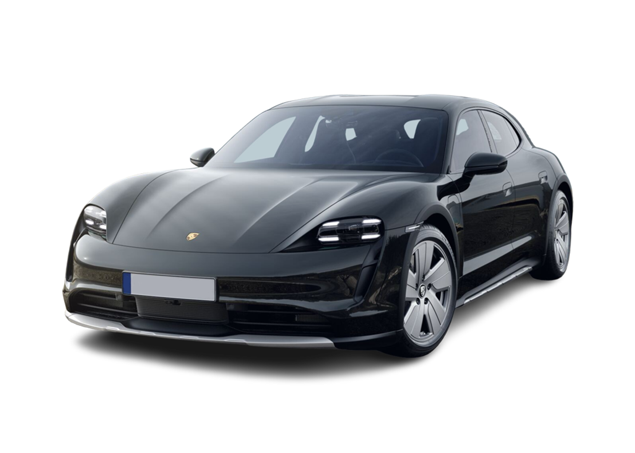 Front left view of Porsche Taycan Cross Turismo