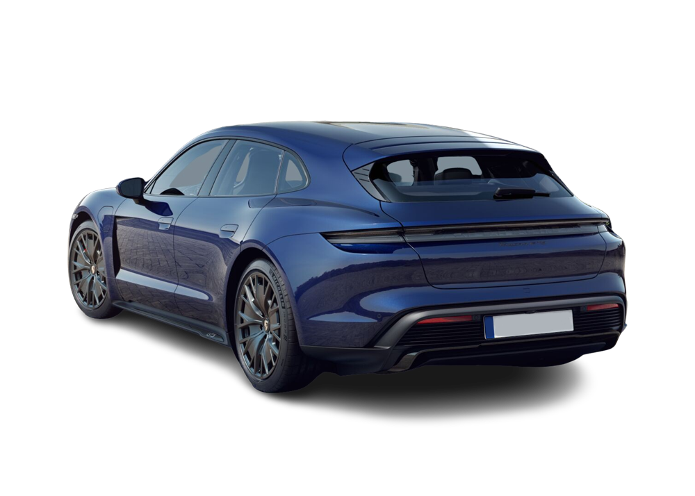 Porsche Taycan Sport Turismo in Blue, Back Left angle