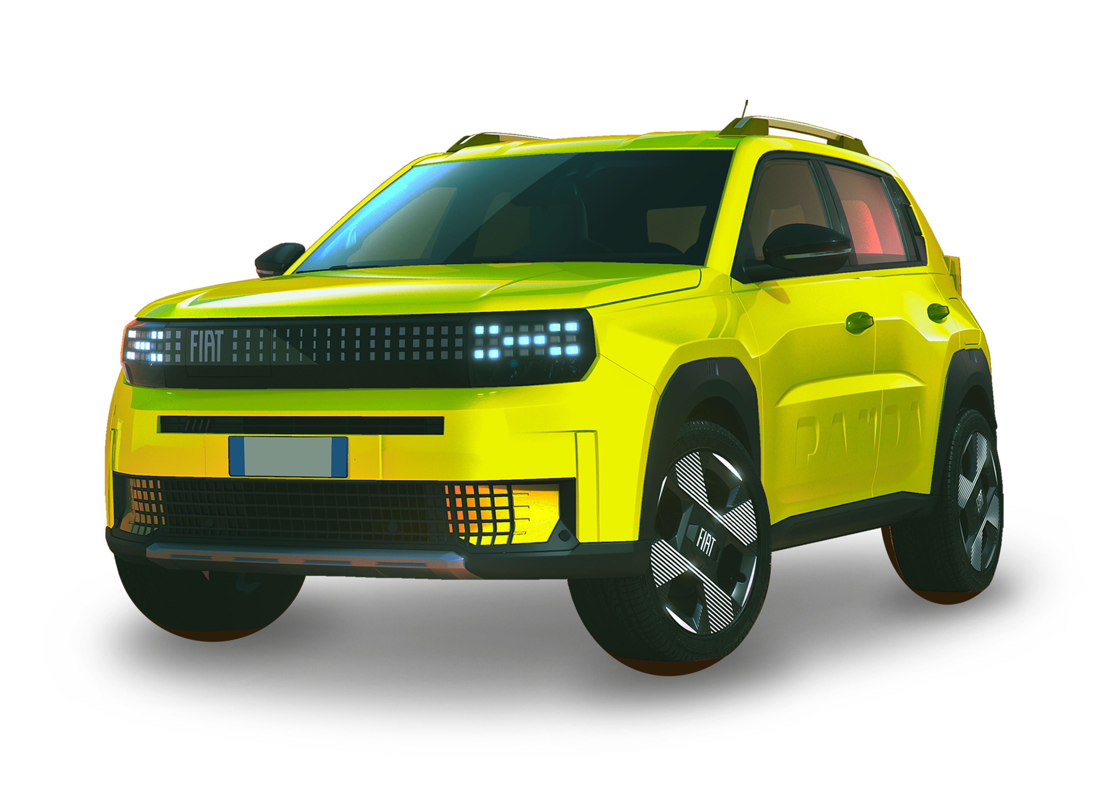 Front left view of Fiat Grande Panda