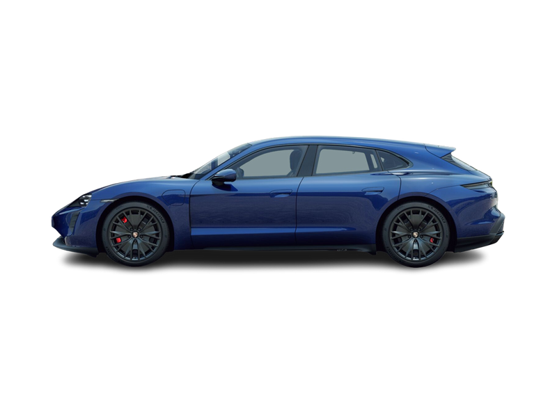Porsche Taycan Sport Turismo in Blue, Side Left angle