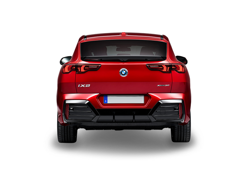 BMW iX2 in a rear facing angle
