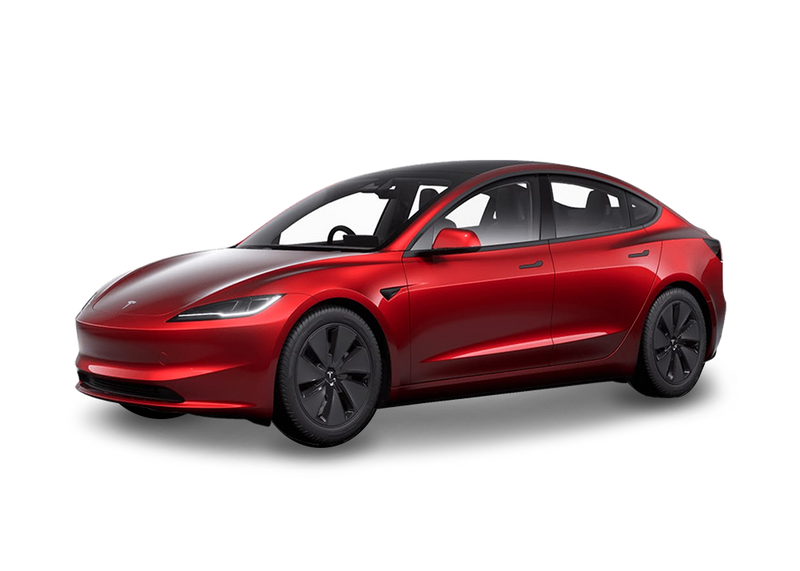 Tesla model 3 red front left