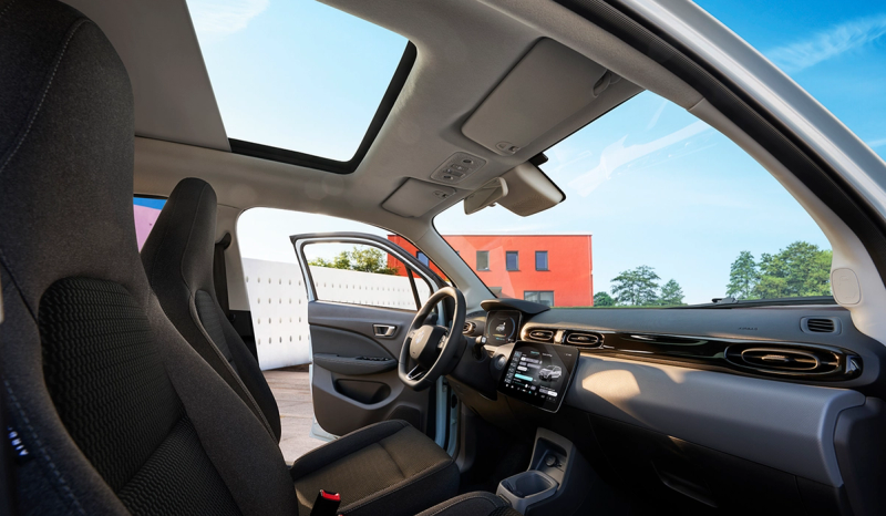 Interior shot of the Leapmotor T03 displaying the driver cabin