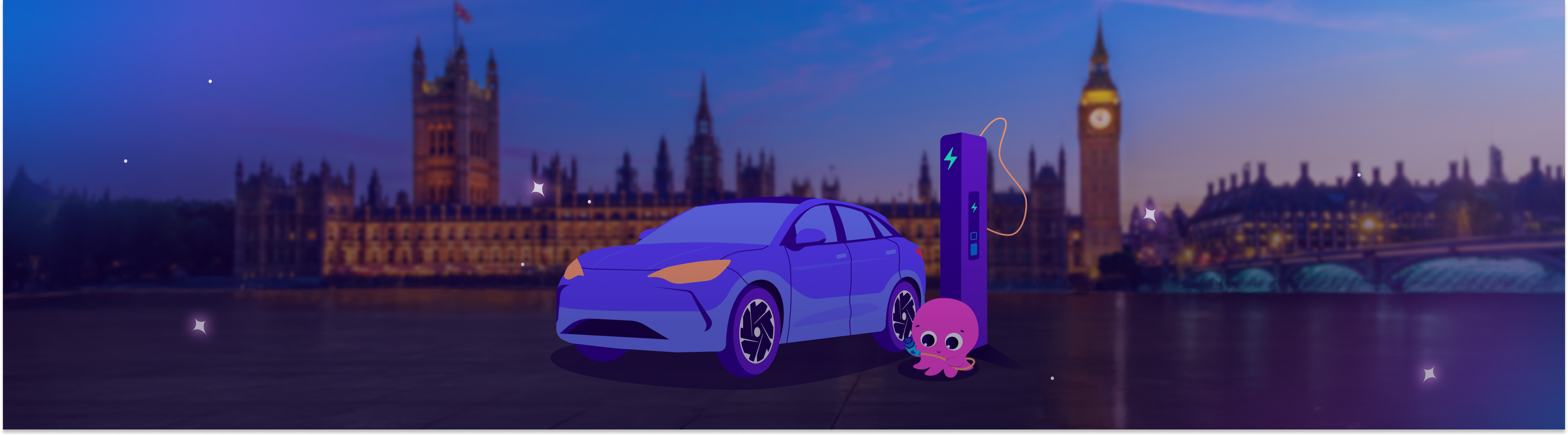 3 popular EVs in front of UK parliament 