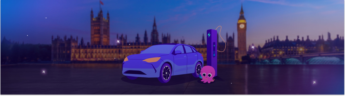 3 popular EVs in front of UK parliament 