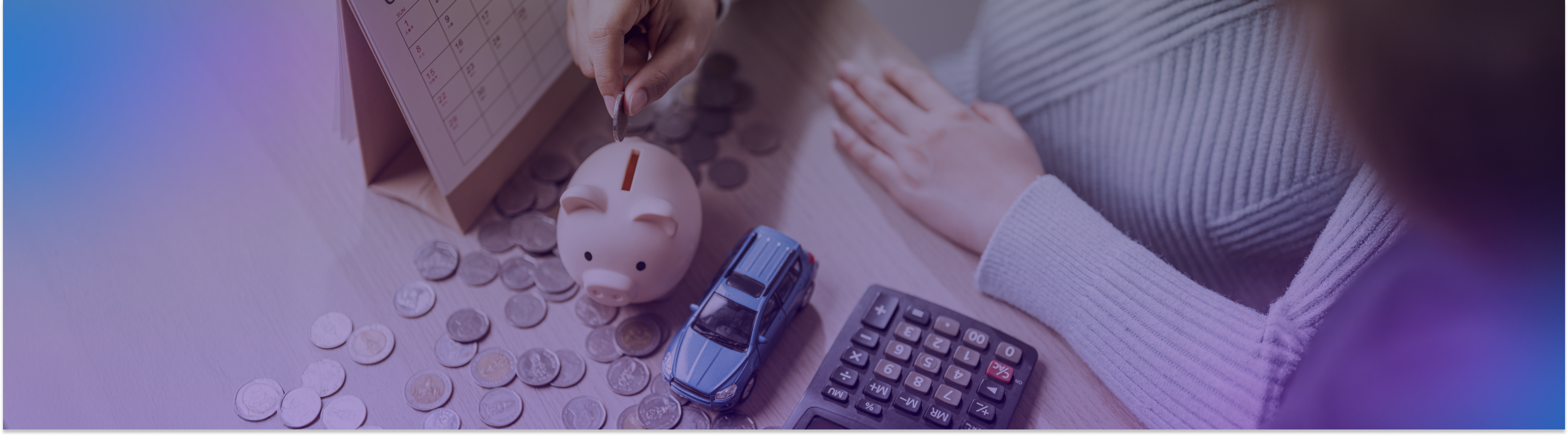 Woman calculating taxes