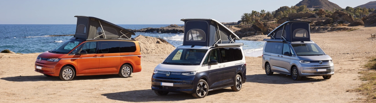 EV cars on the beach for camping