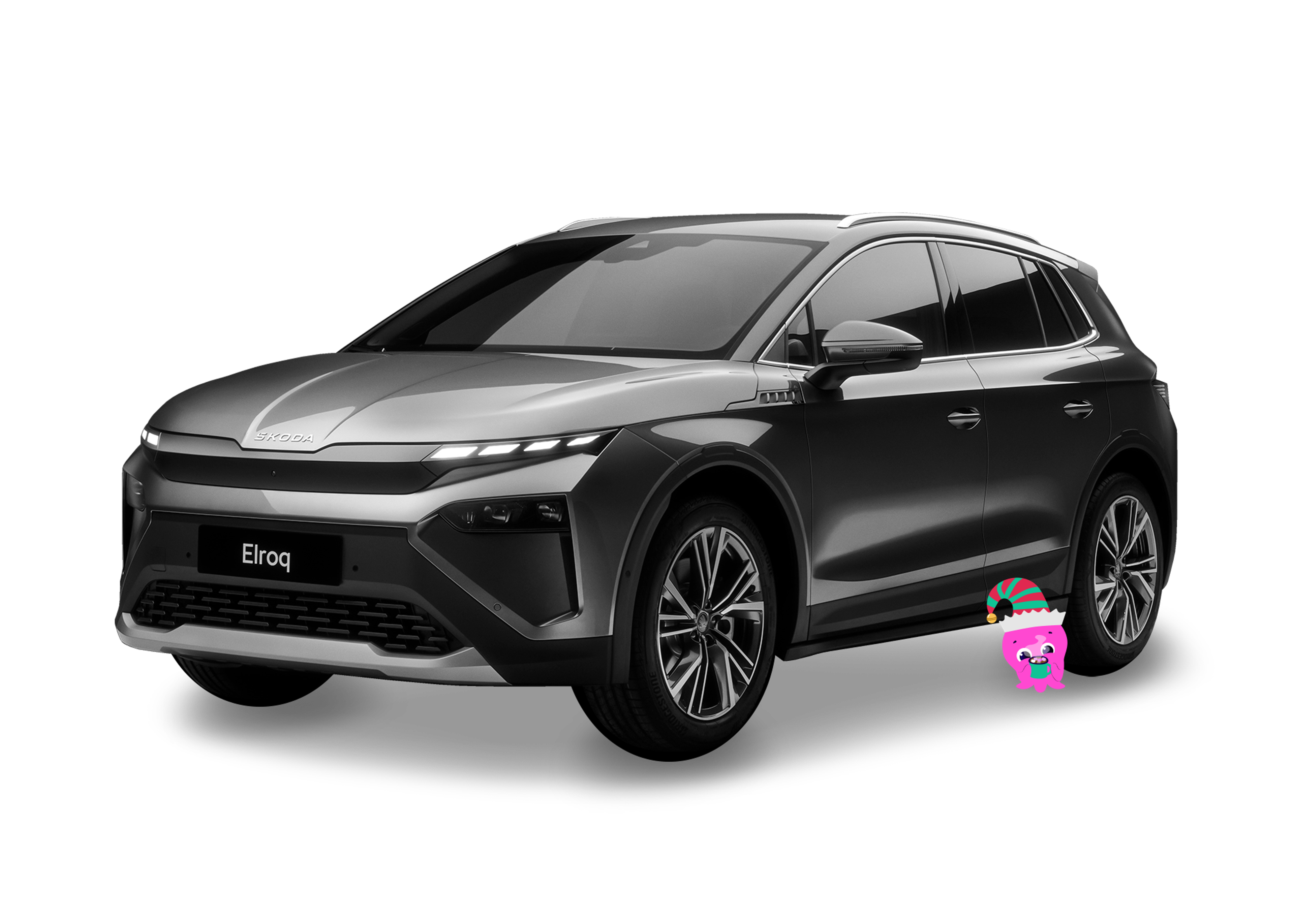 Front left view of Skoda Elroq