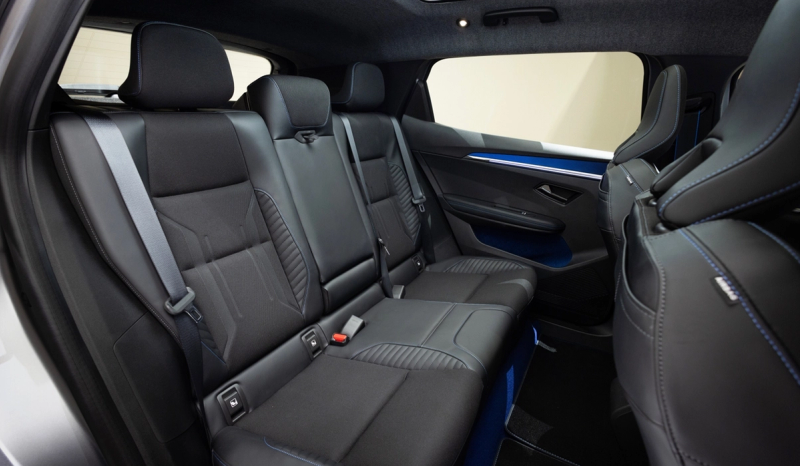 An interior shot of the Renault Scenic E-tech displaying the rear passenger seats