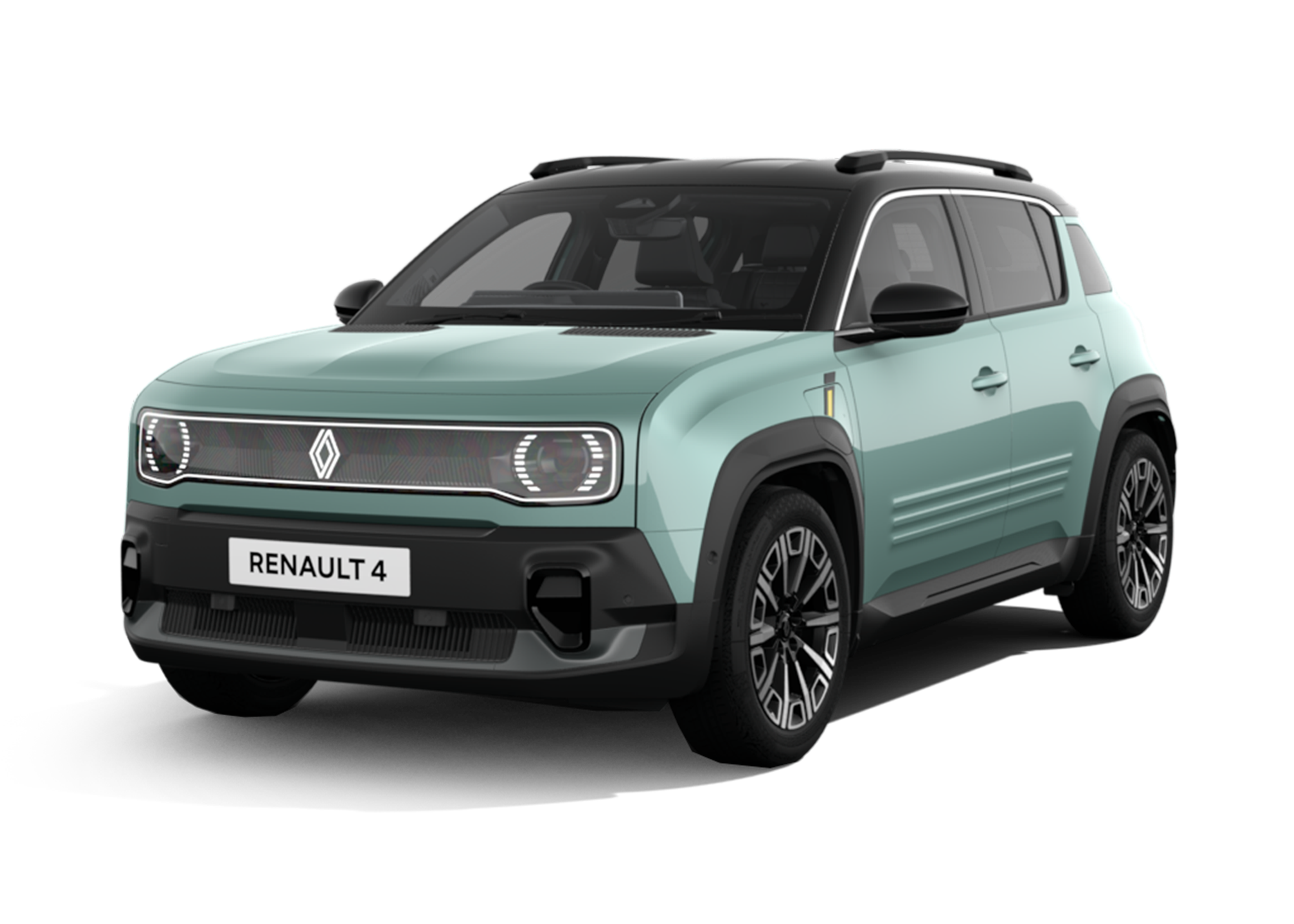 Front left view of Renault 4 E-Tech